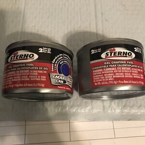 Sterno Gel Chafing Fuel Smart Can 6.8 Oz 2 Pack